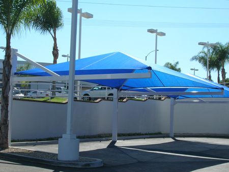 Shade structures for parking