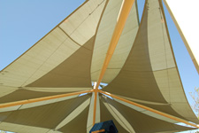Park fabric shade structures
