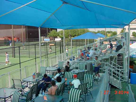 Shade canopy over spectators